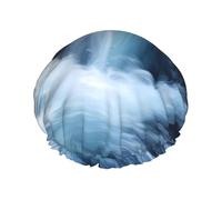 Dawn Ocean - Cuffia da doccia da donna, riutilizzabile, impermeabile, per bagno, cura della pelle e casa