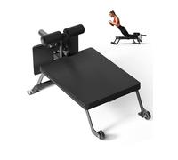 DawnMarine Nordic Curl Bench - Macchina per arricciare i tendini del ginocchio con dischi olimpici da 2,5 cm e 5,1 cm, portata massima 204 kg, macchina compatta per glutei, facile da spostare e