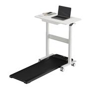 DAWNYIELD Scrivania Regolabile in Altezza Pneumatica, Tavolo da Lavoro Mobile con Ruote per Computer, Ufficio e Casa, Scrivanias Ergonomiche per Posizione Seduta/In Piedi