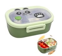 DAWRIS Contenitore per il pranzo per bambini in acciaio inox con 2 scomparti, contenitore per il pranzo con motivo panda con divisorio per mangiare, per ragazze, ragazzi, colazione, scuola, asilo,