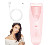 DAWRIS Piegaciglia Riscaldato Piegaciglia Elettrico Professionale con Cuscinetti Riscaldanti Intelligenti in Silicone Ciglia Curve di Lunga Durata Ricarica di tipo C (Rosa)