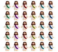 DAWRIS Set di 30 mini statuette di Gesù giocattolo, statuetta di Gesù cristiano, decorazioni pasquali, regali per battesimi, cristo salvatore, per Natale religioso, ringraziamento del raccolto