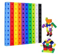 DAWRIS Set di Attività per Cubi Mathlink, 100 Pezzi Cubi da Incastrare, Giochi Didattici di Matematica per Bambini, Cubi per Contare Set di Cubi per Lo Sviluppo Delle Capacità Matematiche, Dai 5 Anni
