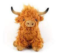 DAWRIS Simulazione Scozzese Highland Cow Peluche, Highland Cow Plush Peluche della Mucca DellAltopiano Peluche Mucca delle Highlands 9 in Morbido Peluche Mucca Peluche Bambola Giocattolo