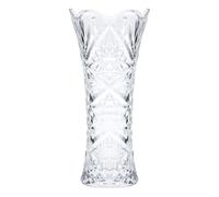DAWRIS Vaso per fiori, Vaso di fiori in vetro Piccoli vasi di fiori per soggiorno, Vasi di vetro per fiori, Vaso per bouquet di fiori Lego, 19,1 x 8 cm Vaso di vetro trasparente Vasi di cristallo per