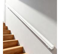 Dawselod 240cm Corrimano Bianco in Legno Massello | Ringhiera per Scale Antiscivolo per Casa | Sicurezza Pesante per Scale Interne ed Esterne, Corridoi, Solai & Patii