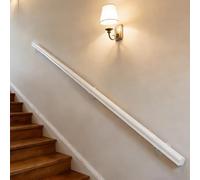 Dawselod 400cm Corrimano Bianco in Legno Massello | Ringhiera per Scale Antiscivolo per Casa | Sicurezza Pesante per Scale Interne ed Esterne, Corridoi, Solai & Patii