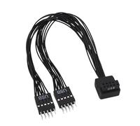 DAWTHTW Cavo di prolunga da 1 a 2 pin uditivo trasparente con alloggiamento in PVC resistente per il trasferimento sicuro del computer Front Board Sound Link