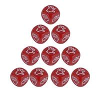 Dawutocap 10pcs Rock Paper Scissor Game Dices 6 lati Acrilico Rotondo Angolo Dices Party Dices Dices Famiglia Parti Gioco