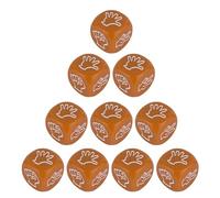 Dawutocap 10pcs Rock Paper Scissor Game Dices 6 lati Acrilico Rotondo Angolo Dices Party Dices Dices Famiglia Parti Gioco