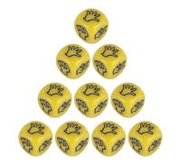 Dawutocap 10pcs Rock Paper Scissor Game Dices 6 lati Acrilico Rotondo Angolo Dices Party Dices Dices Famiglia Parti Gioco