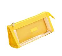 Dawutocap Astuccio per matite ad alta capacità, resistente all'acqua, organizer da viaggio, per scuola, ufficio, viaggi, organizer trasparente per penne, Giallo, Bellezza di massa