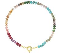 Dawutocap Colorful Bead Necklace Handmade Necklace Adjustable Necklace Fashion Neck Jewelry Charm Necklace Present for Women, Pietra