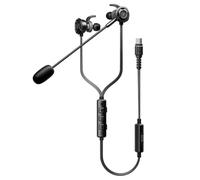 Dawutocap Cuffie da gioco ergonomiche in ear con cavo USB C e doppie camere sonore migliorano i ganci auricolari in silicone per auricolari uditivi