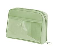 Dawutocap Grande astuccio per matite di grande capacità, organizer portatile, borsa da viaggio per trucchi per studenti, adolescenti, custodia in poliestere per studenti, Verde