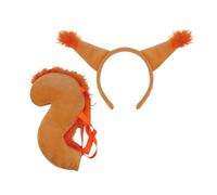 Dawutocap Halloween Scoiattolo Costume Set Scoiattolo Orecchio Heandband E Squirre Coda Per Bambino Adulto Halloween Cosplay Partito Divertente Abbigliamento