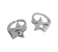 Dawutocap Stile punk moderno anelli gioielli alla moda stella dito fascino lunga durata brilla ornamento dito minimalista gioielli stella, Misura unica, come descritto, come descritto