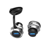 Dawutocap USB3.0 Femmina Montaggio A Pannello Accoppiatore Coppia Zinchi Compatti Alloggiamento Installazione Toolless Per 86mm Piastre E Apparecchi Antipolvere USB Montaggio a Pannello