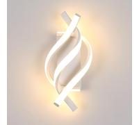 DAXGD Applique LED Parete Moderne, Lampada da Parete Interno 22W 2500 LM, Lampada a Muro Design Curvo 3000K Luce Calda per Camera da Letto Corridoio Soggiorno i efficienza energetica E]