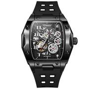 DAXIAOYU Orologi automatici scheletro da uomo alla moda, meccanico, creativo multi-ingranaggio, design a quadrante, luminoso, impermeabile, elastico, Nero , Lussuoso