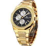 DAXIAOYU Orologio da polso da uomo multifunzione a sei pin automatico meccanico scavato alla moda calendario completo diamante orologio da polso