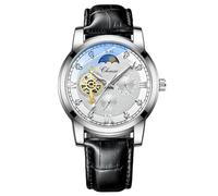 DAXIAOYU Orologio da uomo di lusso meccanico a carica automatica Tourbillon scheletro impermeabile da uomo orologi da polso da uomo orologio da polso maschile, Argento, Lusso