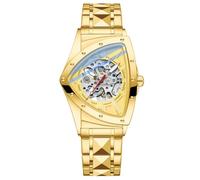 DAXIAOYU Orologio meccanico automatico da uomo con scheletro a triangolo irregolare di moda unico orologio da polso in acciaio inossidabile di lusso impermeabile luminoso business orologio, Tutto Oro,
