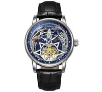 DAXIAOYU Orologio meccanico da uomo, design con pianeta cosmico, rotondo, automatico, 3D, tourbillon, fasi lunari cave, orologio luminoso da uomo, alla moda, scheletro, meccanico, impermeabile,