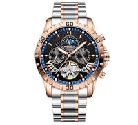 DAXIAOYU Orologio meccanico da uomo Tourbillon di lusso, impermeabile, luminoso, con data, settimana, in acciaio inox, orologi da uomo, Verde, Lusso