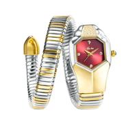 DAXIAOYU Temperamento Diamante Snake Orologio per le Donne Moda Snakehead Dial Bracciale Orologio Da Polso Gioielli In Acciaio Inox Signore Vestito Orologi Al Quarzo, Argento Oro Rosso, Lusso
