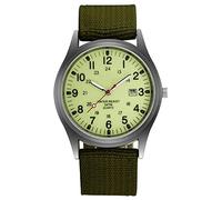 Day Date Orologi per uomini, orologio da uomo con appuntamento orologio da polso per gli uomini che brilla nell'orologio da uomo da uomo all'aperto scuro con cinghia di nylon per uomo regalo