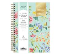 Day Designer per Blue Sky 2022-2023, agenda settimanale e mensile, 14,7 x 21,8 cm, copertina satinata, motivo floreale rampicante menta (137884-A23)