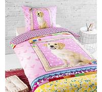 Day Dream kids Dog Storm-Copripiumino, Cotone, Multicolore, 140 x 200 cm