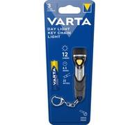 Varta Day Light Key Chain LED Flashlight (incl. anello portachiavi e 1x batteria AAA Longlife Power, antiurto) argento/nero per la casa, tutti i giorni, interruzioni di corrente