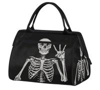Day of The Dead Borsa da palestra per uomo e donna, con teschio, borsone sportivo da viaggio, impermeabile, per fine settimana, borsa leggera per bagaglio a mano