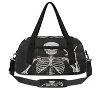 Day of The Dead - Borsone da viaggio per bambini, per ragazzi, ragazze, adolescenti, con teschio, borsa da palestra per weekender, viaggi, ginnastica, danza e balletto, Multicolore