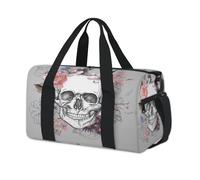 Day of The Dead Borsone sportivo con stampa teschio di zucchero, borsa per il fine settimana, borsone da viaggio, palestra, borsone per bambini, ragazze, ragazzi, donne, uomini