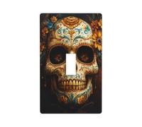 Day of The Dead Man - Copertura decorativa per interruttore della luce a forma di teschio gotico, 1 banda, per cucina, casa colonica, camera da letto, bagno, decorazione artistica