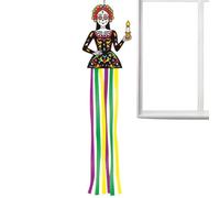 Day Of The Dead Ornaments, Reusable Skeleton Decoration With Tassel