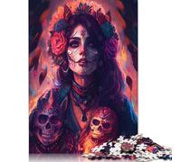 Day of The Dead Puzzle Impossible 1000Pcs Decorazione Per La Casa. Rilassamento E Intelligence Per Adulti E Bambini Da 12 Anni 1000pcs (75x50cm)