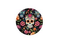 Day Of The Dead - Set di 4 sottobicchieri assorbenti in diatomite con teschio di zucchero, ad asciugatura rapida, per bevande, tazze rotonde per tavolo, bar, decorazione per la casa