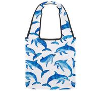 Day of the Dead Skulls - Borsa tote in tela da donna, riutilizzabile, con manico largo, Multicolore 04, 14.1x14.9in/36x38cm