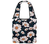 Day of the Dead Skulls - Borsa tote in tela da donna, riutilizzabile, con manico largo, Multicolore 05, 14.1x14.9in/36x38cm
