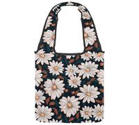 Day of the Dead Skulls - Borsa tote in tela da donna, riutilizzabile, con manico largo, Multicolore 06, 14.1x14.9in/36x38cm