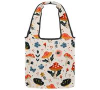 Day of the Dead Skulls - Borsa tote in tela da donna, riutilizzabile, con manico largo, Multicolore 07, 14.1x14.9in/36x38cm