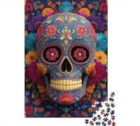 Day of The Dead Sugar Skull-1 Puzzle Impossibili 1000Pcs Decorazione Per La Casa. Rilassamento E Intelligence Per Adulti E Bambini Da 12 Anni 52x38cm/1000pcs
