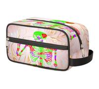 Day of The Dead - Trousse da viaggio in marmo per donne, uomini, bambini, ragazze, ragazzi, in marmo, Colore, Taglia unica, Organizer per borse