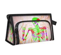 Day of The Dead - Trousse da viaggio in marmo per donne, uomini, bambini, ragazze, ragazzi, multiuso, per articoli da toeletta e articoli da toeletta, Colore, L, Organizer per borse