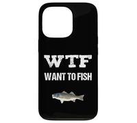 Day Off WTF Vuoi Pescare Divertente Umorismo Pesca Custodia per iPhone 13 Pro