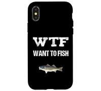 Day Off WTF Vuoi Pescare Divertente Umorismo Pesca Custodia per iPhone X/XS